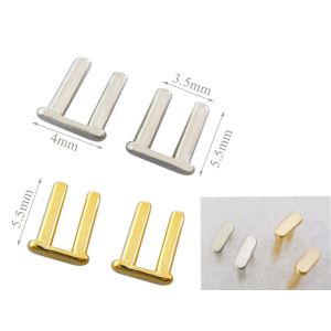 pins plaques shields for eyeglass frame 5.5mm long silver gold colors