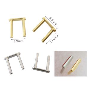 plaques shields for eyeglass frame 7.0mm long silver gold color 