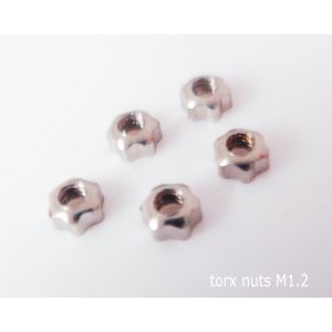 torx nuts M1.2 and screws for glasses frame