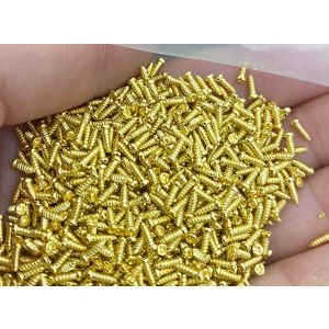 Self-tapping screws for eyeglass frame 4.0mm length gold