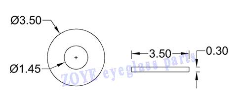 washers for eyeglass hinges and nuts 