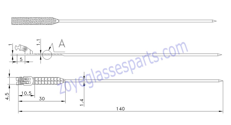 wire metal cores for plastic sunglasses