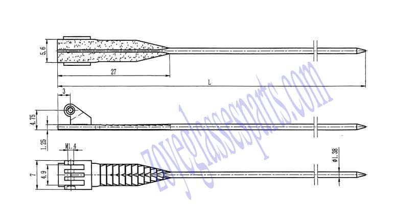 7 joints hinged wire cores for plastic sunglass temples