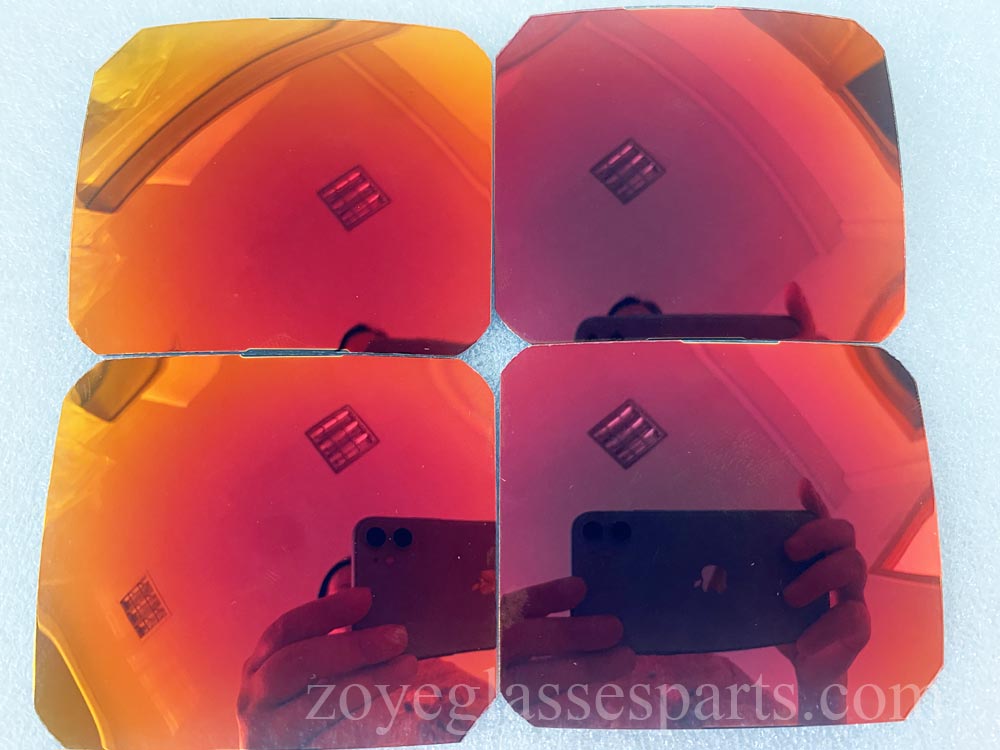 mirror red color polarized lenses TAC 65mm