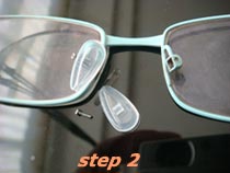 how to exchange nose pads for eyeglass 